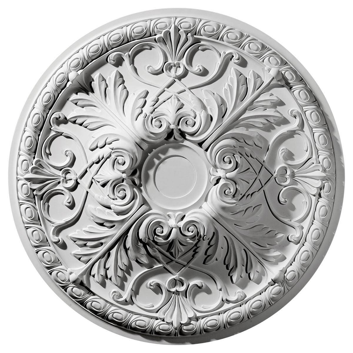 Hand-Painted Brushed Mahogany Ceiling Medallion B539783