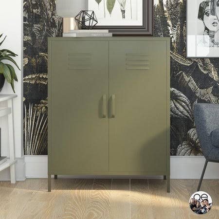 Olive Green 2 Door Metal Locker Cabinet E7282