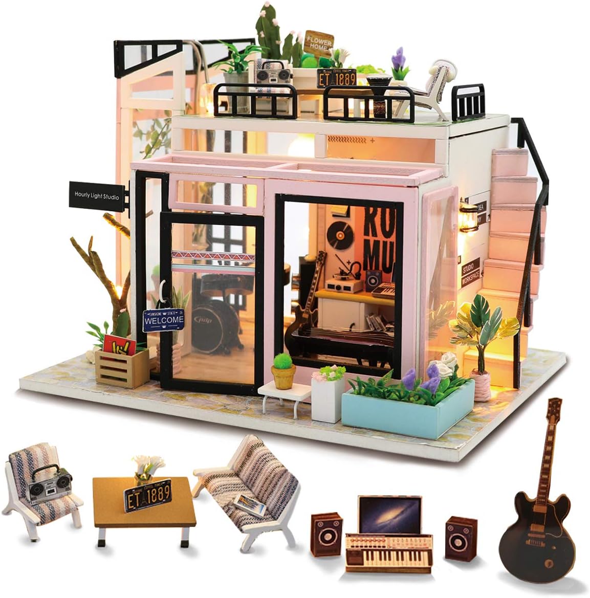 DIY Miniature Dollhouse Kit 1:24 Scale N122