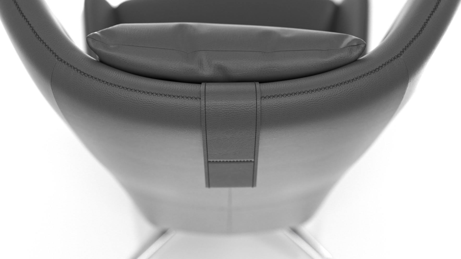Accent Chair Light Gray Eco Leather V313548