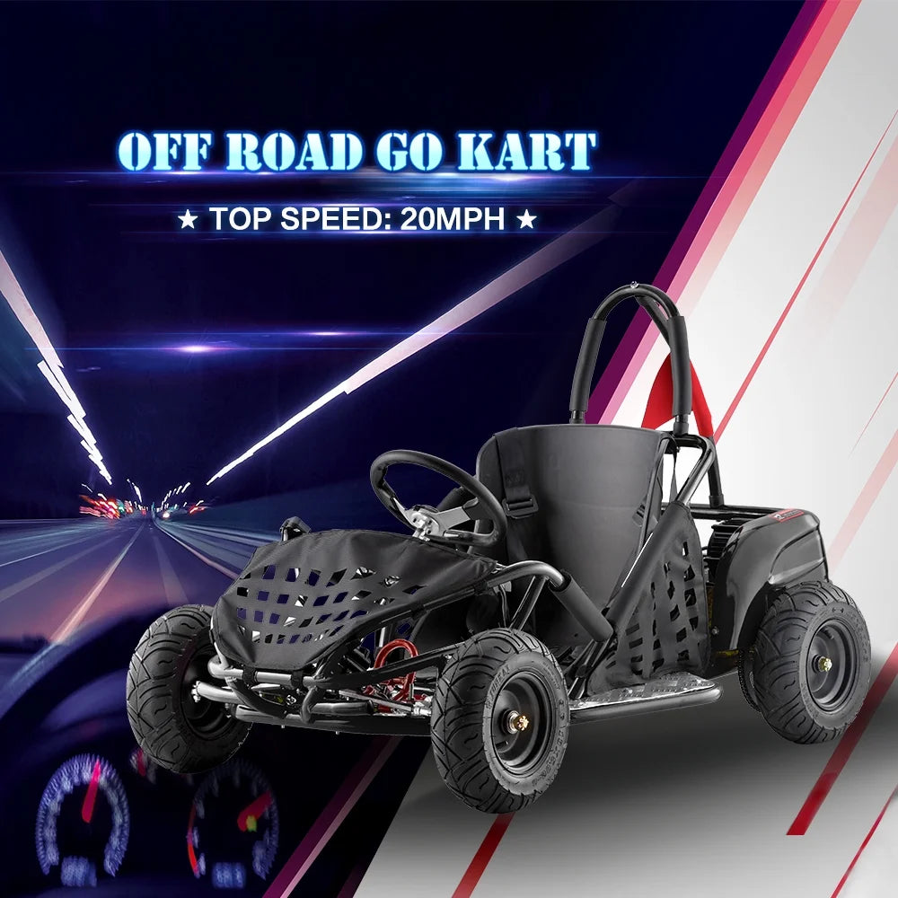 Electric Go Kart for Kids, 1000W 48V, Max Speed 20Mph W6143