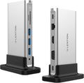 USB C Docking Station with 100W PD, 4K HDMI, VGA, Gigabit Ethernet, Card Reader, USB 3.0, Aux Adapter N183