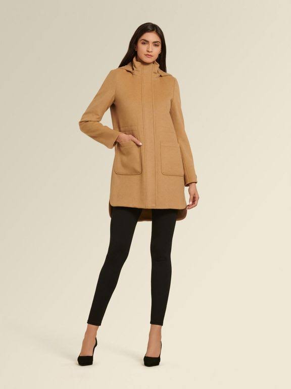 Wool-Blend Hooded Coat Y1243