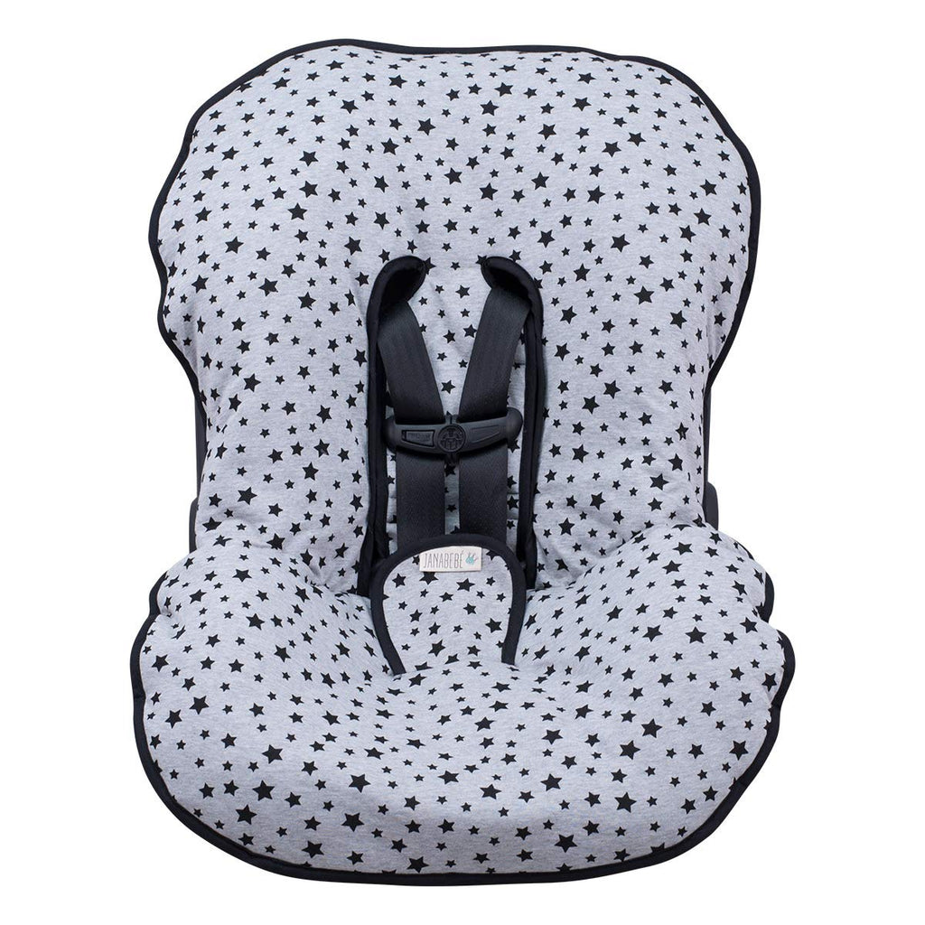 Padded Cover Liner for Baby Car Seat, Black Star, Pack of 2 K8052