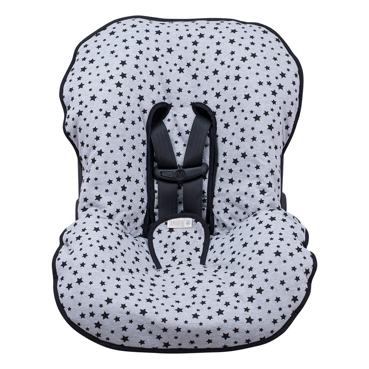 Padded Cover Liner for Baby Car Seat, Black Star, Pack of 2 K8052