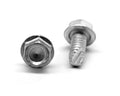 Hex Washer Head Thread Cutting Screw #8-32 x 5/16 Coarse Thread Low Carbon Steel Zinc Plated N135988