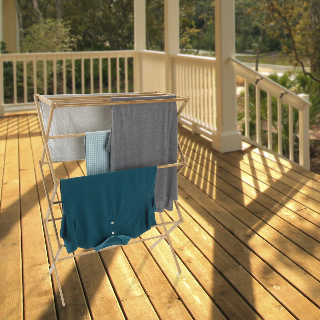 Collapsible Bamboo Clothes Drying Rack E2841