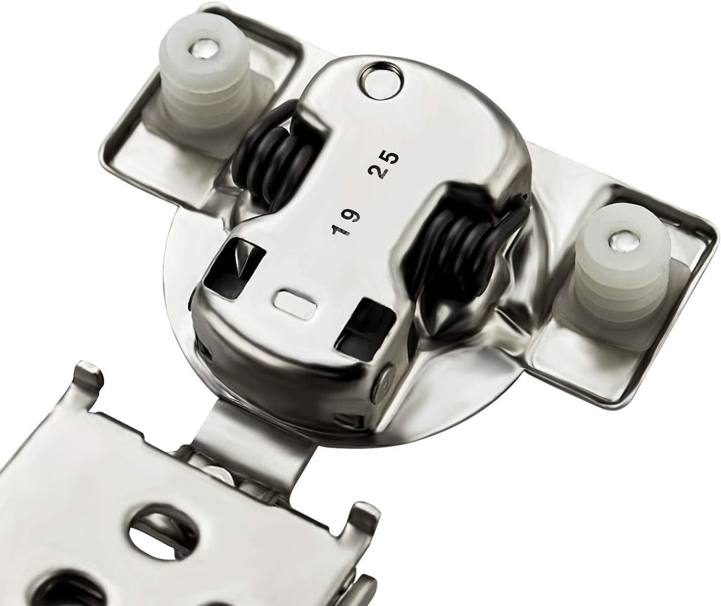 60 Pack 30 Pairs 1/2 inch Overlay Soft Close Hinges Satin Nickel Stainless Steel Concealed Hinge U187