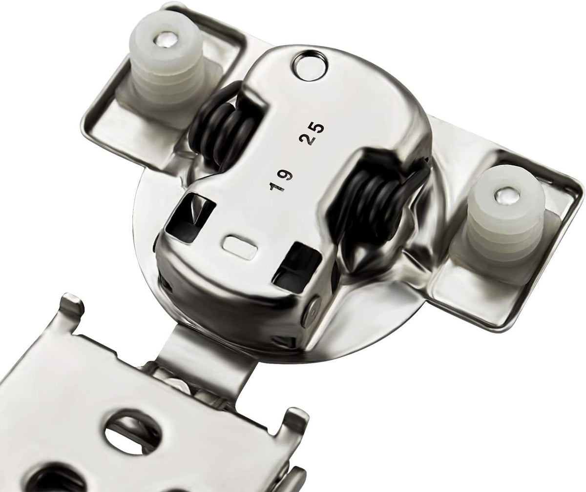 60 Pack 30 Pairs 1/2 inch Overlay Soft Close Hinges Satin Nickel Stainless Steel Concealed Hinge U187