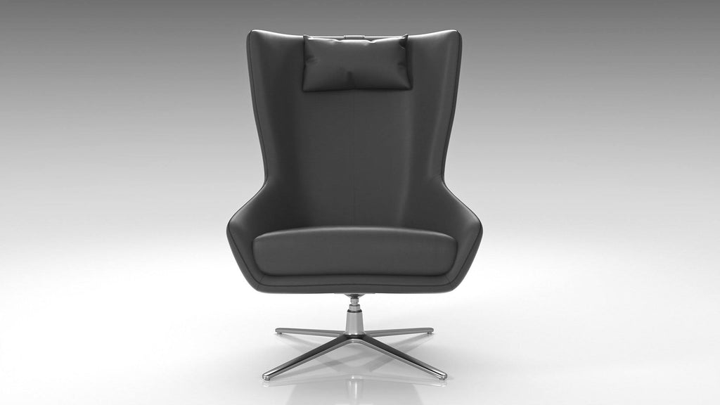 Accent Chair Light Gray Eco Leather V313548