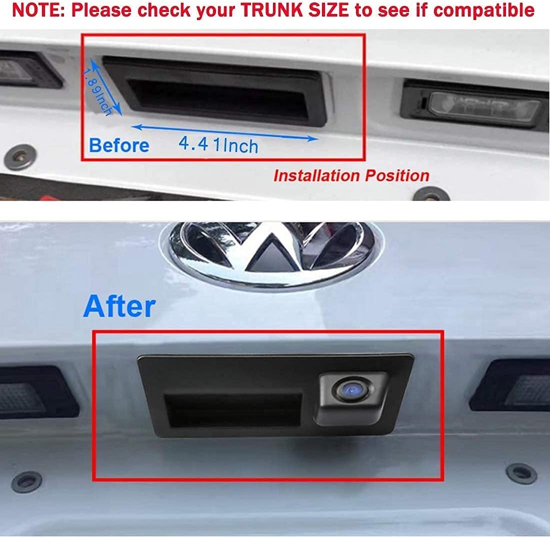 Trunk Handle Backup Camera with Moving Guide Line and 5 AHD TFT LCD Screen Monitor Pack of 2 J10798