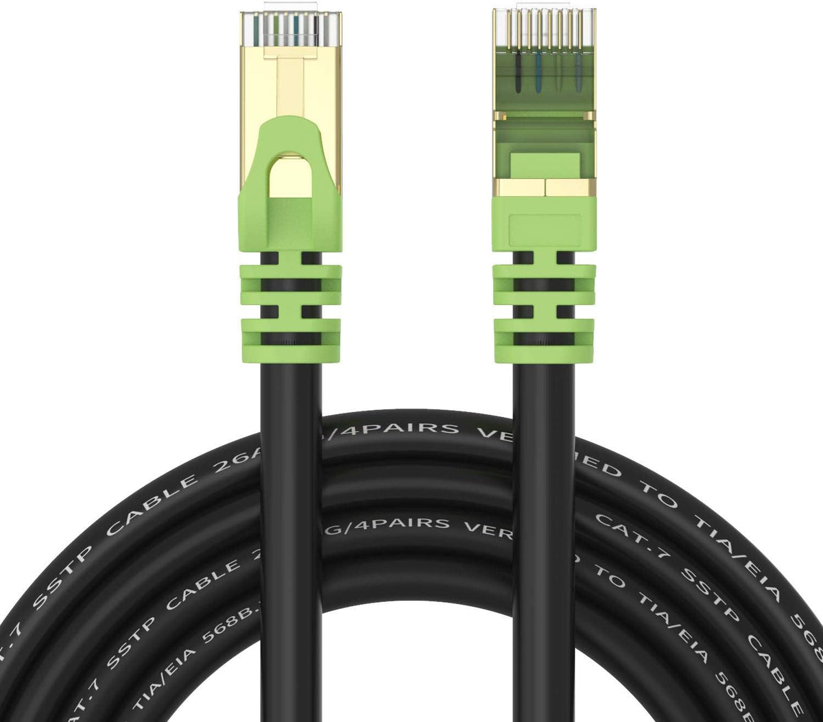 Outdoor Cat 7 Ethernet Cable 200ft 26AWG Heavy-Duty SFTP Waterproof Direct Burial T275887