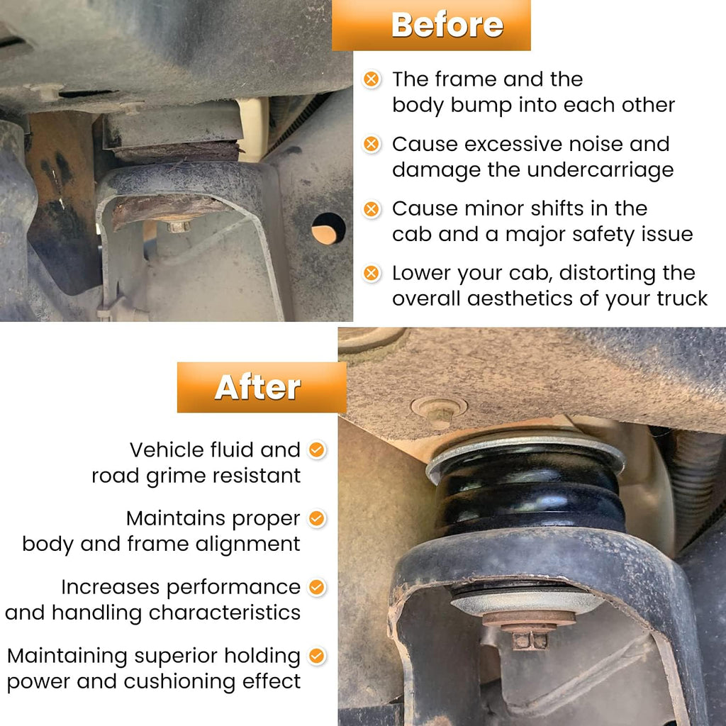 Polyurethane Body Mount Bushing Kit with Steel Sleeves and Hardware J225