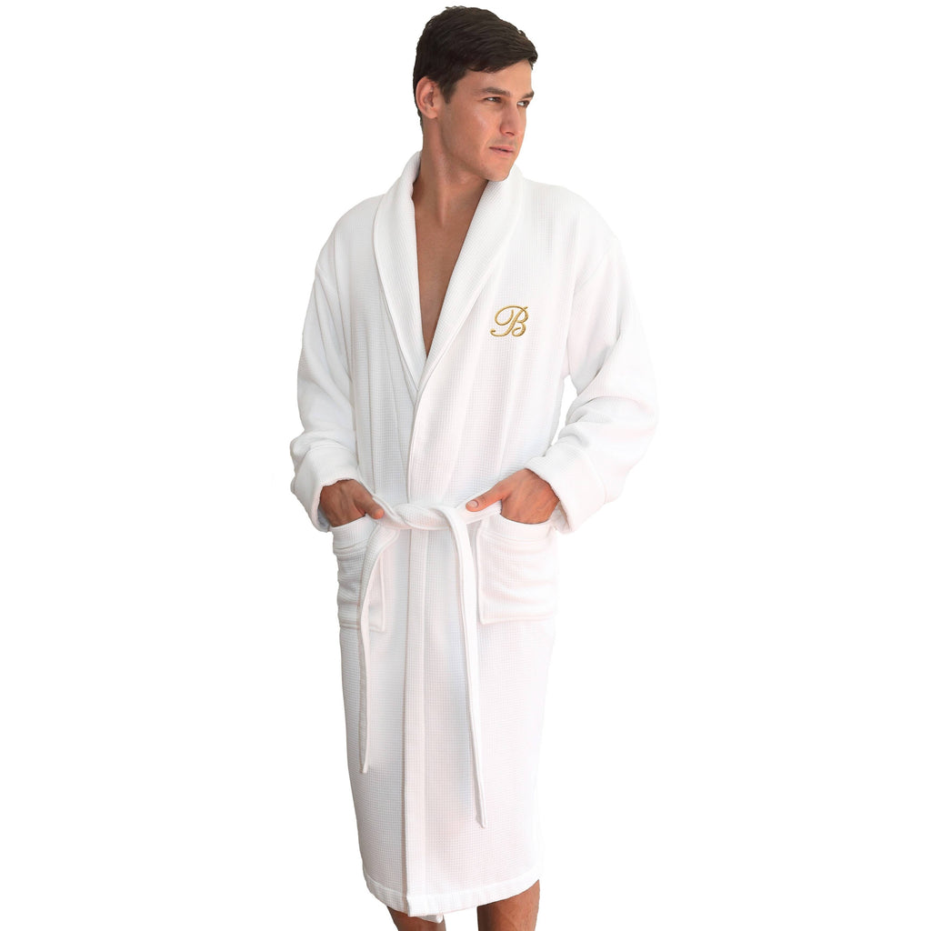Turkish Cotton Waffle Weave Terry Bath Robe T5650