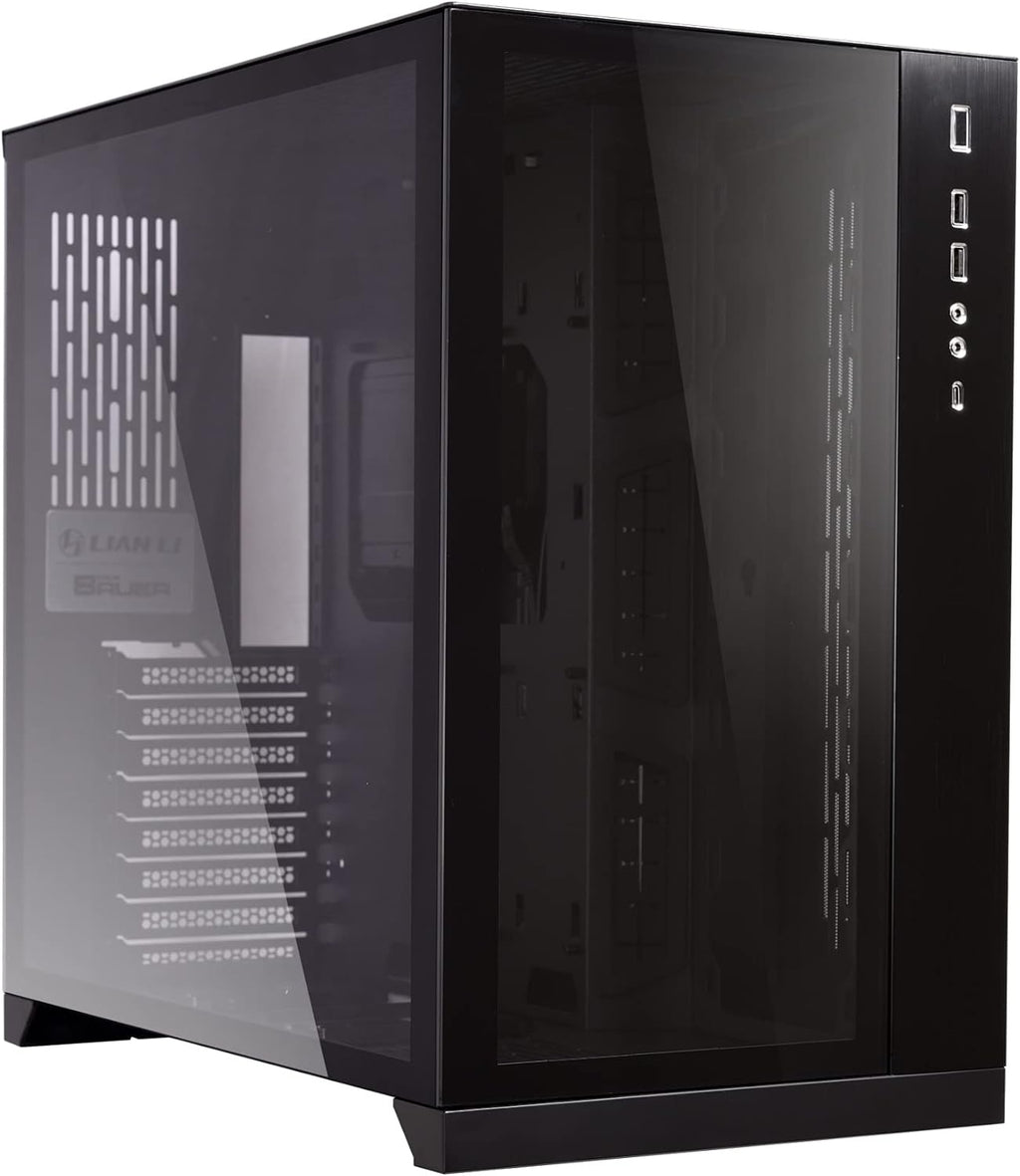 Black ATX Mid Tower Tempered Glass Computer Case A8753