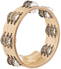 Compact Tambourine with Steel Jingles 3 Row 8 X5419
