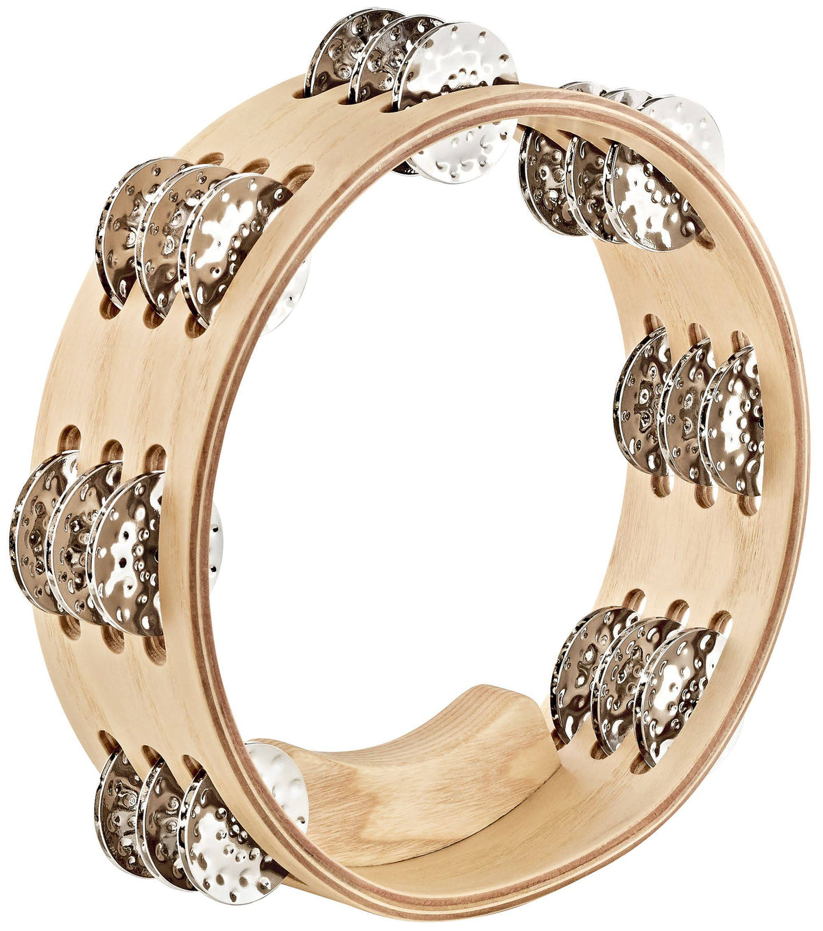 Compact Tambourine with Steel Jingles 3 Row 8 X5419