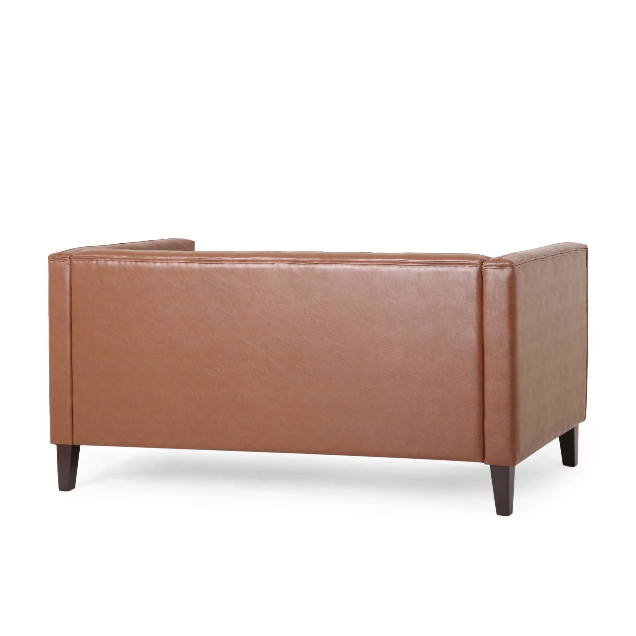 Cognac Brown Loveseat S226