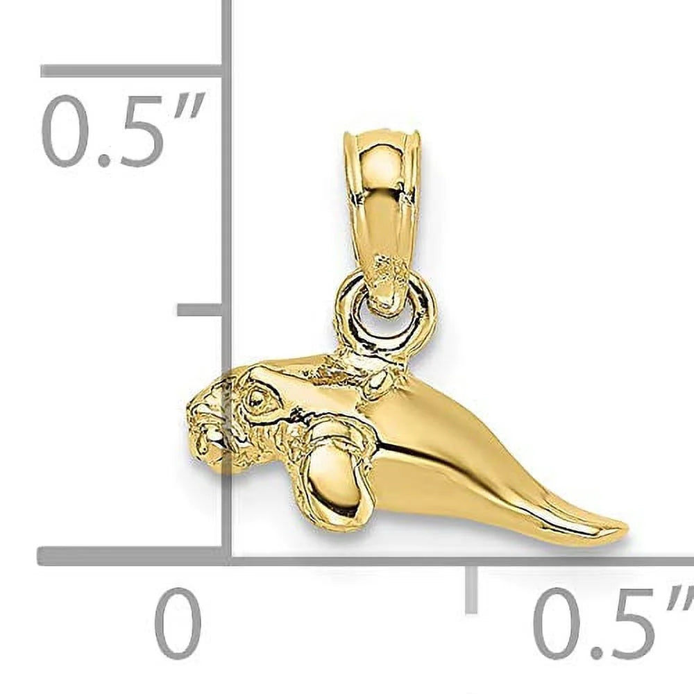 10K Yellow Gold Mini Manatee Charm U429
