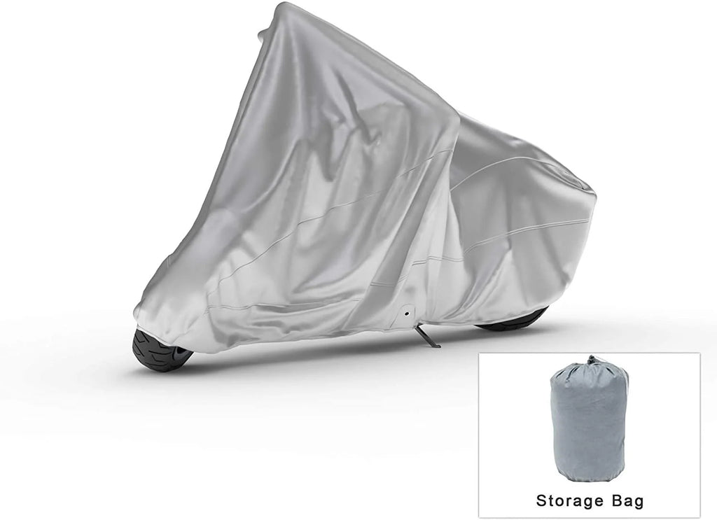 Weatherproof Motorcycle Cover with Reinforced Securing Straps and Storage Bag Q721
