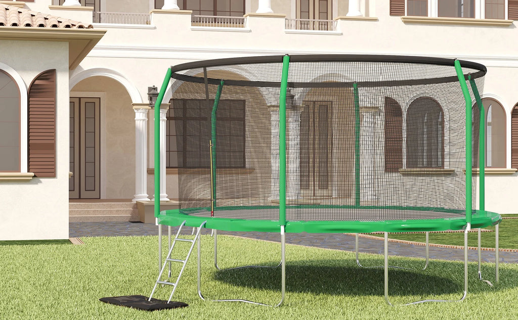 12ft Green Backyard Trampoline H798183