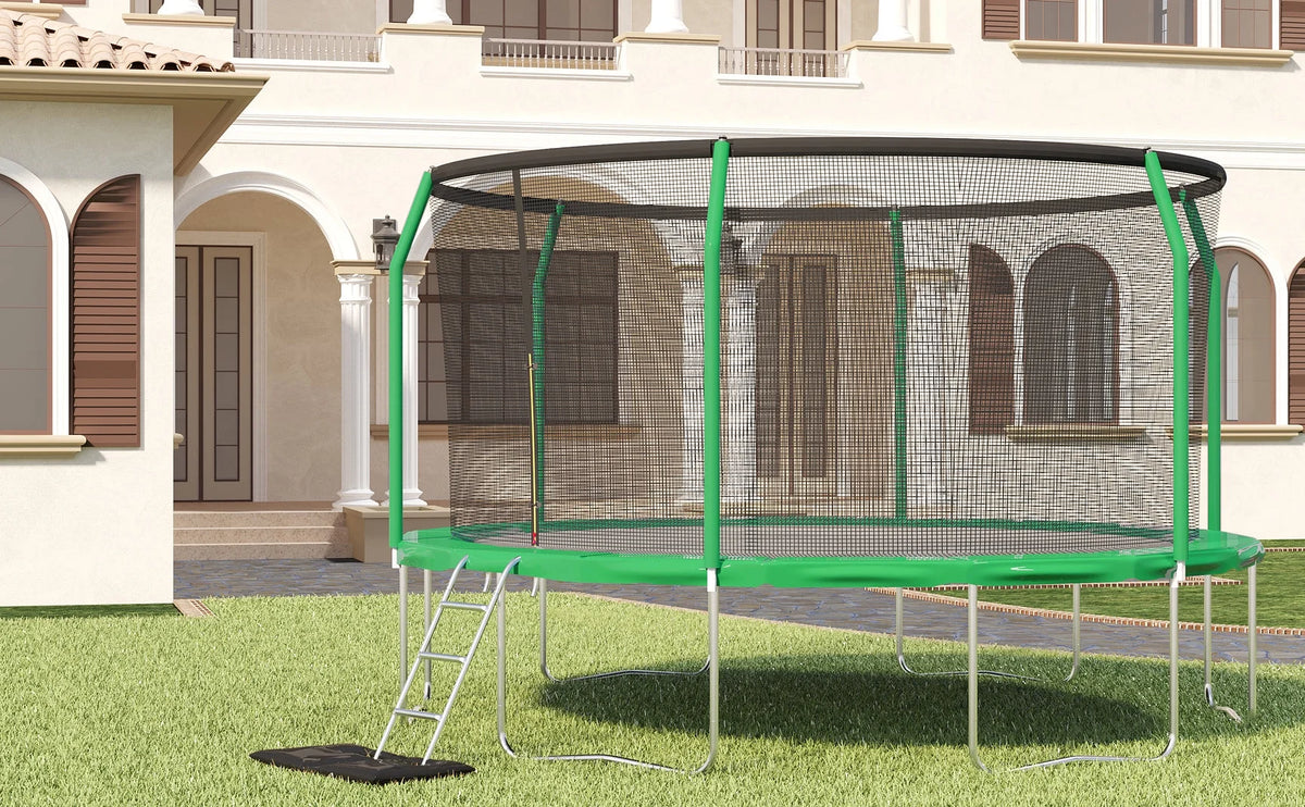 12ft Green Backyard Trampoline H798183