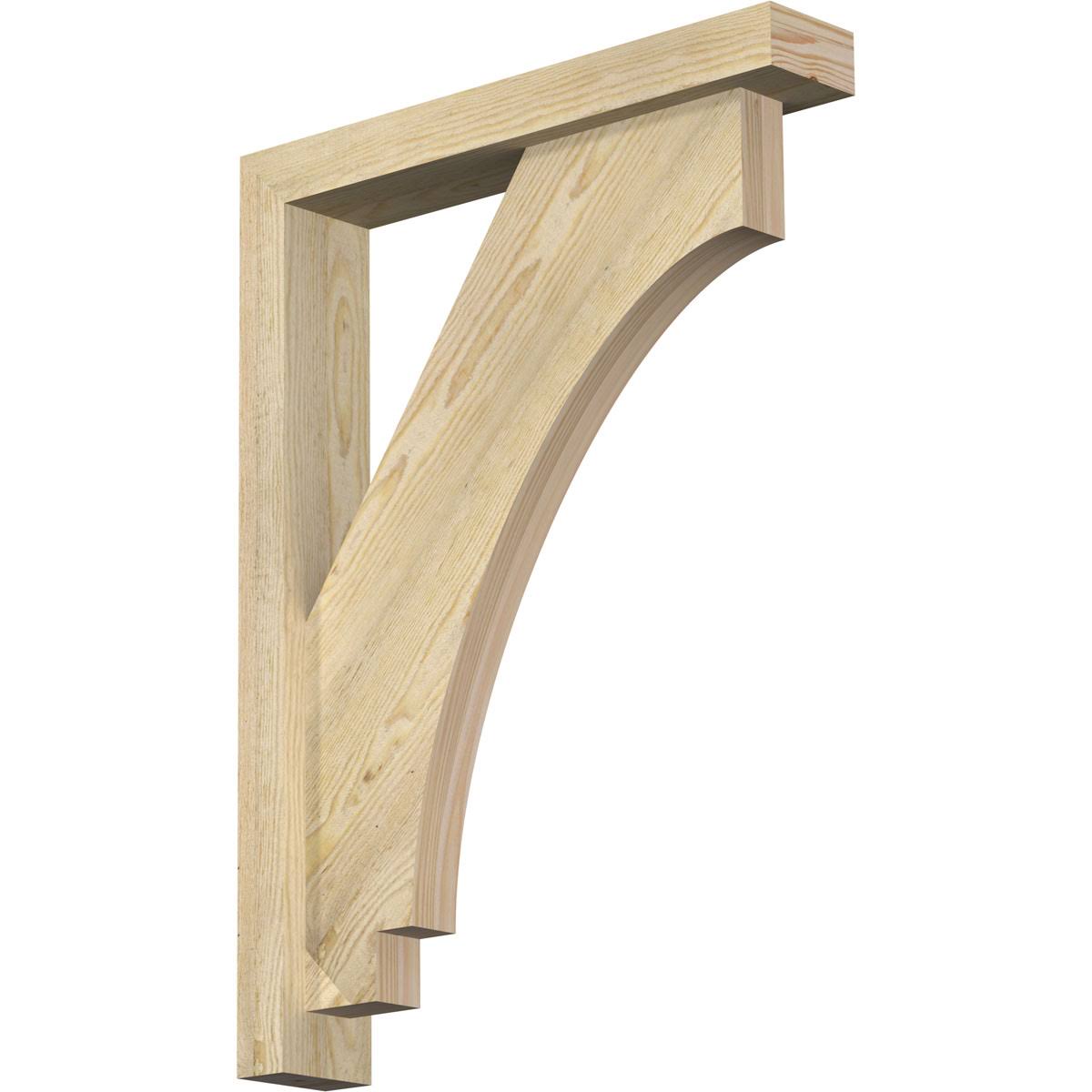 Rough Sawn Bracket with Offset Brace, Douglas Fir W940322