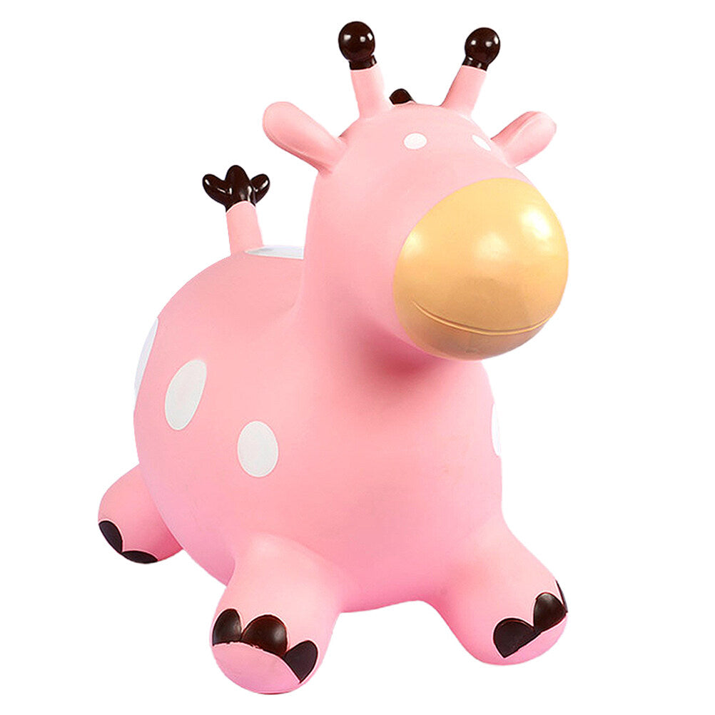 Inflatable Jumping Horse Toy with Air Pump (Pink) H37974