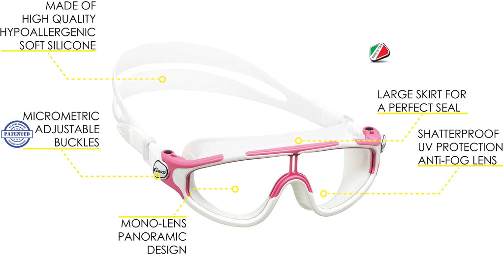 Pink White Kids Swim Mask G48969