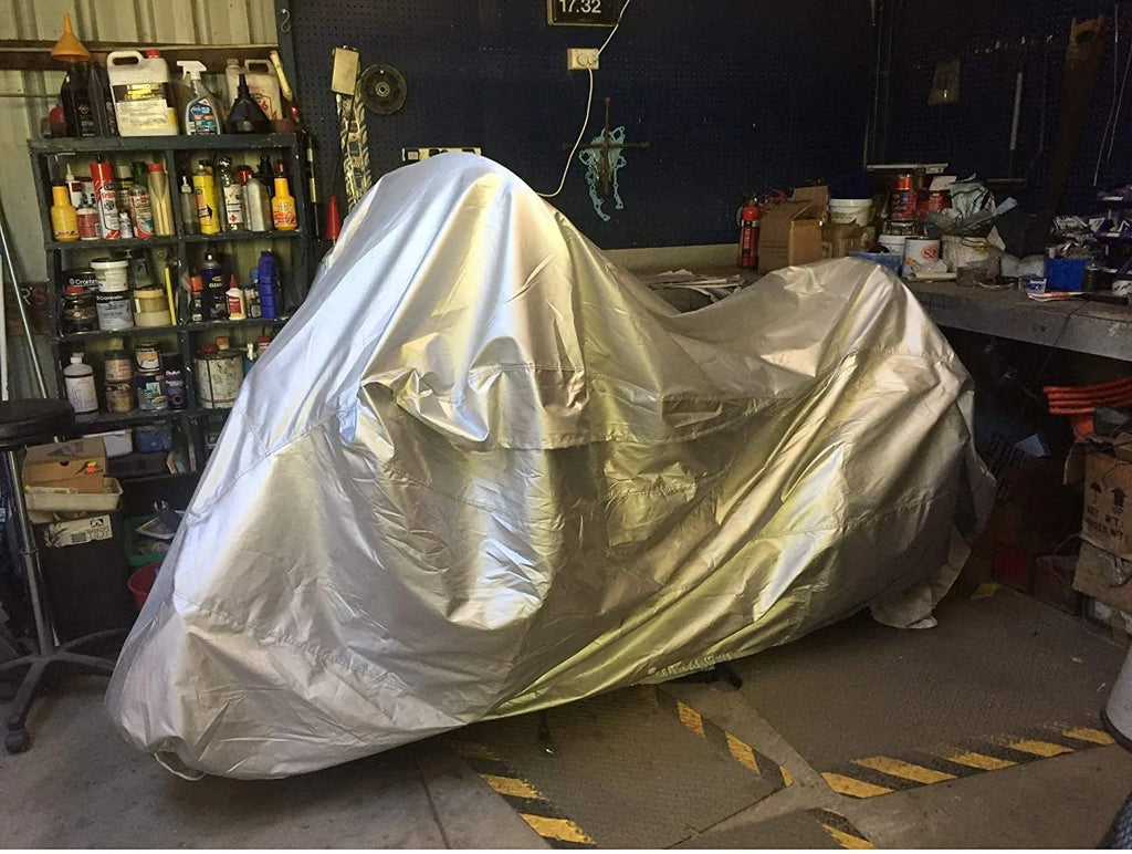 Weatherproof Motorcycle Cover with Reinforced Securing Straps and Storage Bag Q721