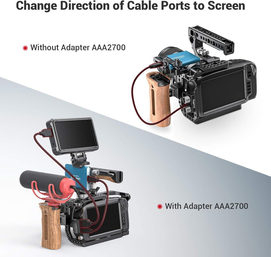 HDMI/USB Type-C Right-Angle Adapter for BMPCC 4K Camera Cage U852626