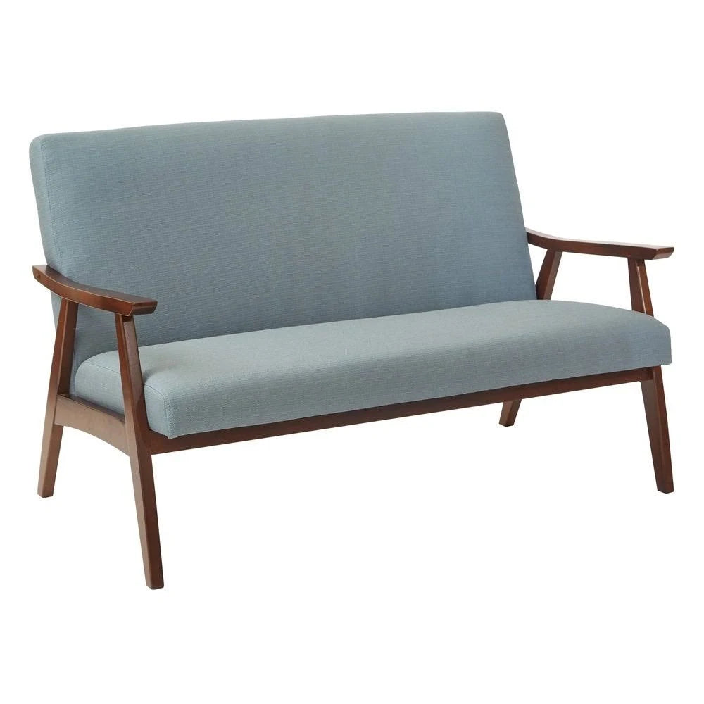 White Fabric Settee Loveseat Z296