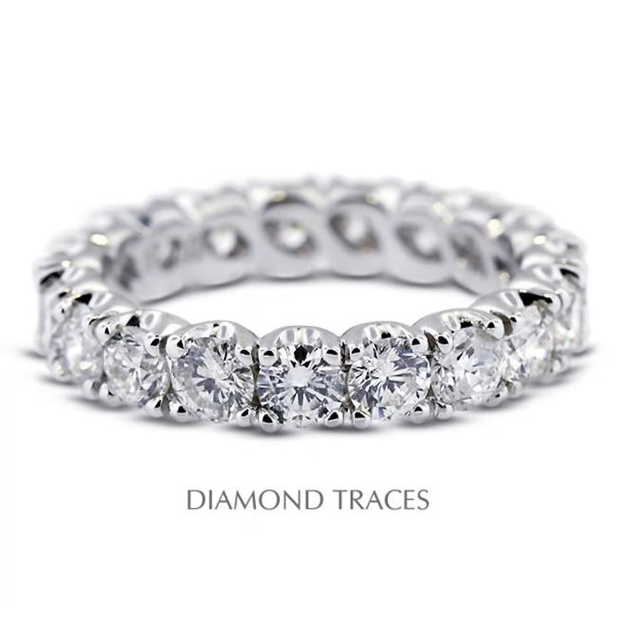 14K White Gold 4-Prong Eternity Ring L886