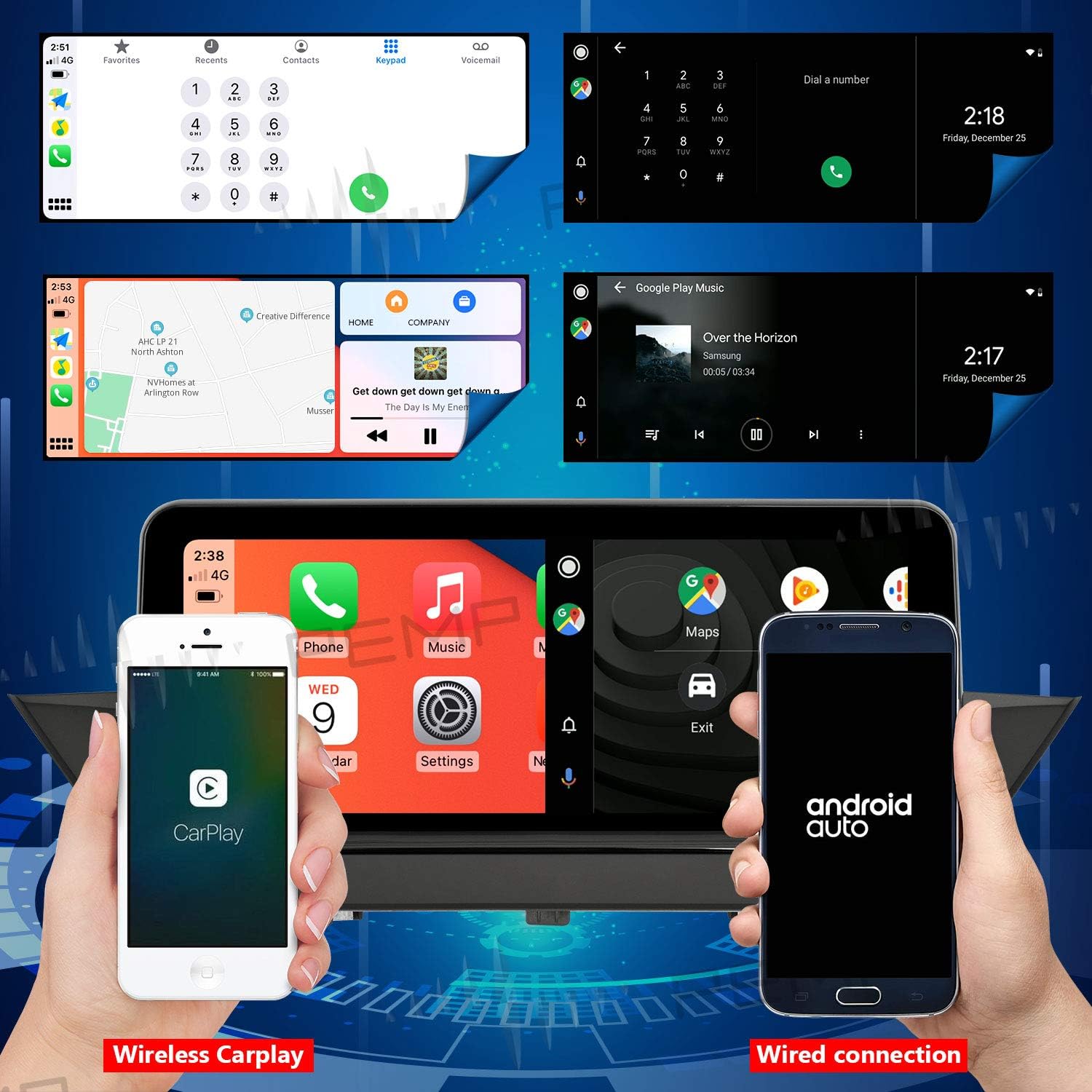 10.25 inch IPS Touch Screen CarPlay Android auto for BMW X1 E84 K811