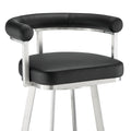 Black/Chrome Swivel Bar Stool K13771