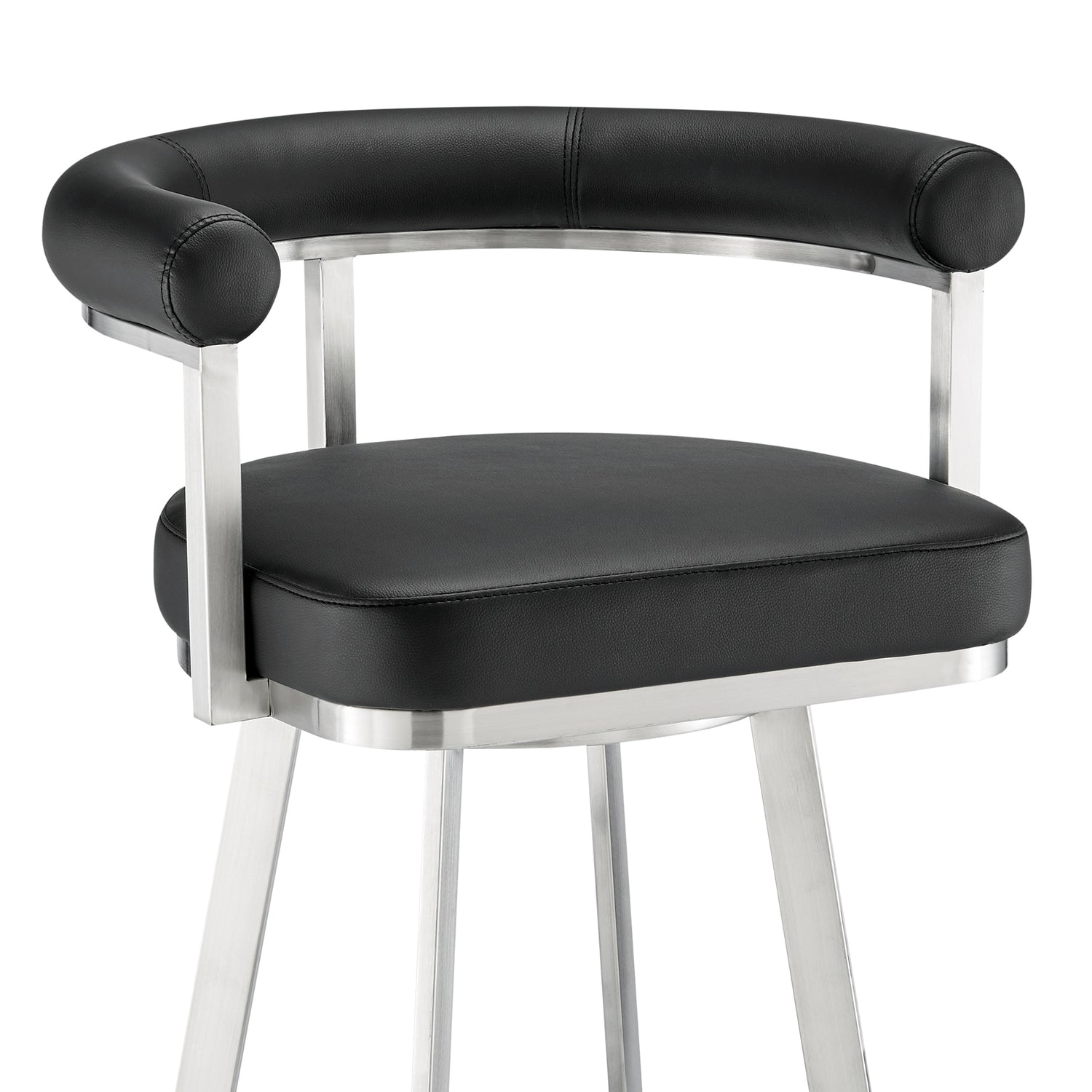 Black/Chrome Swivel Bar Stool K13771