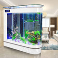 124Gal LED Aquarium Kit Large Glass Fish Tank W76232