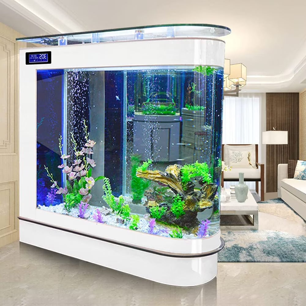 124Gal LED Aquarium Kit Large Glass Fish Tank W76232