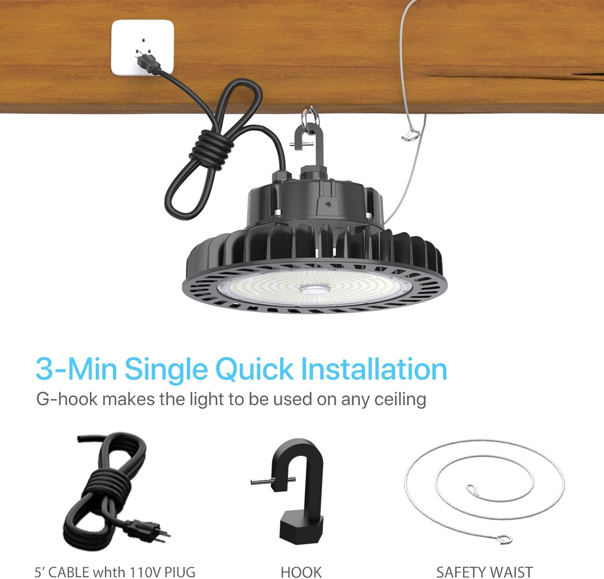 LED High Bay Light 150W 5000K Dimmable U9732