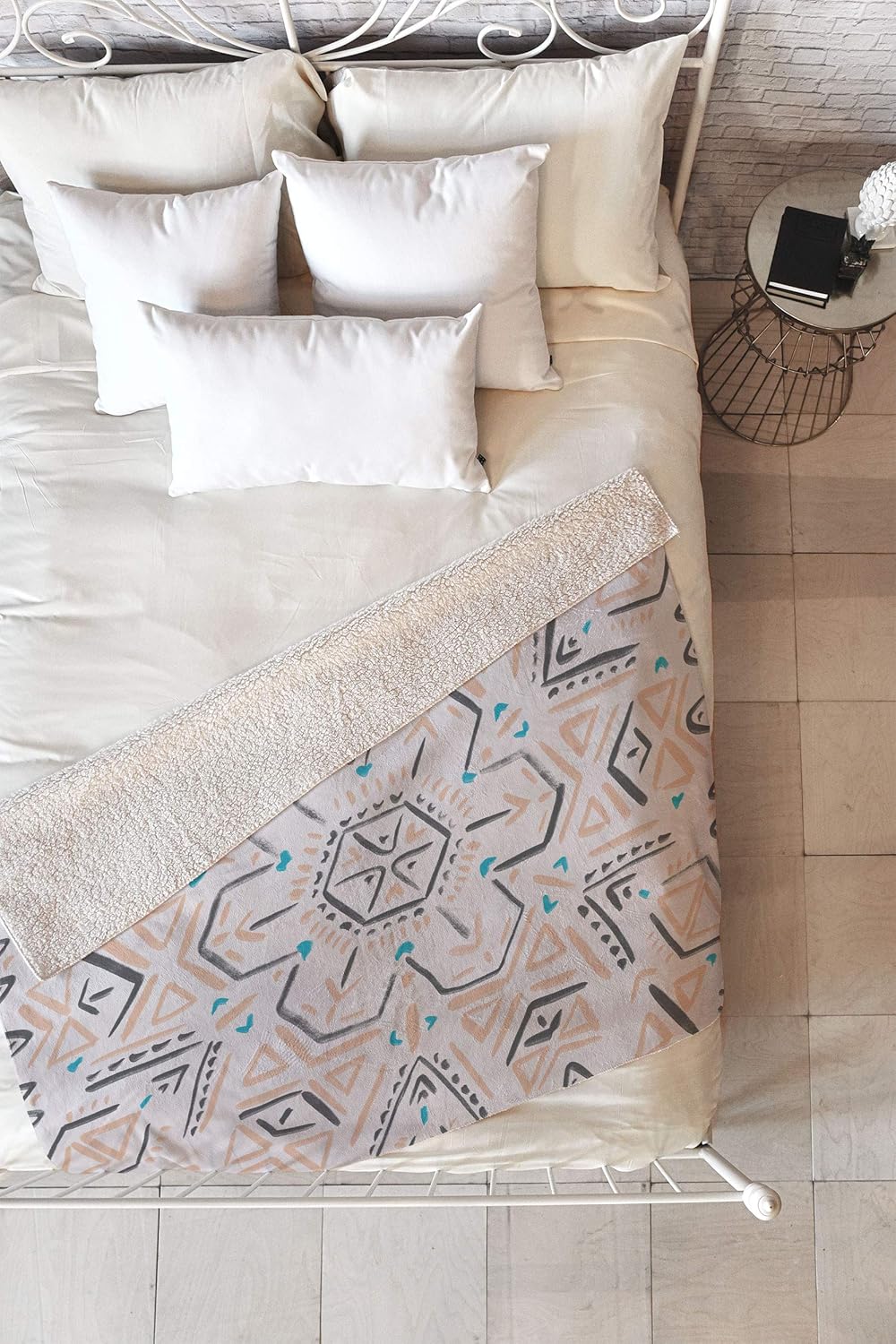 Tropical Indigo Sherpa Fleece Throw Blanket E2612
