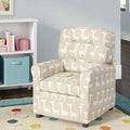 Kids Button Tufted Cotton Recliner U783338