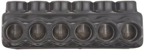 Black Insulated Multi-Cable Connector 6 Ports R1399
