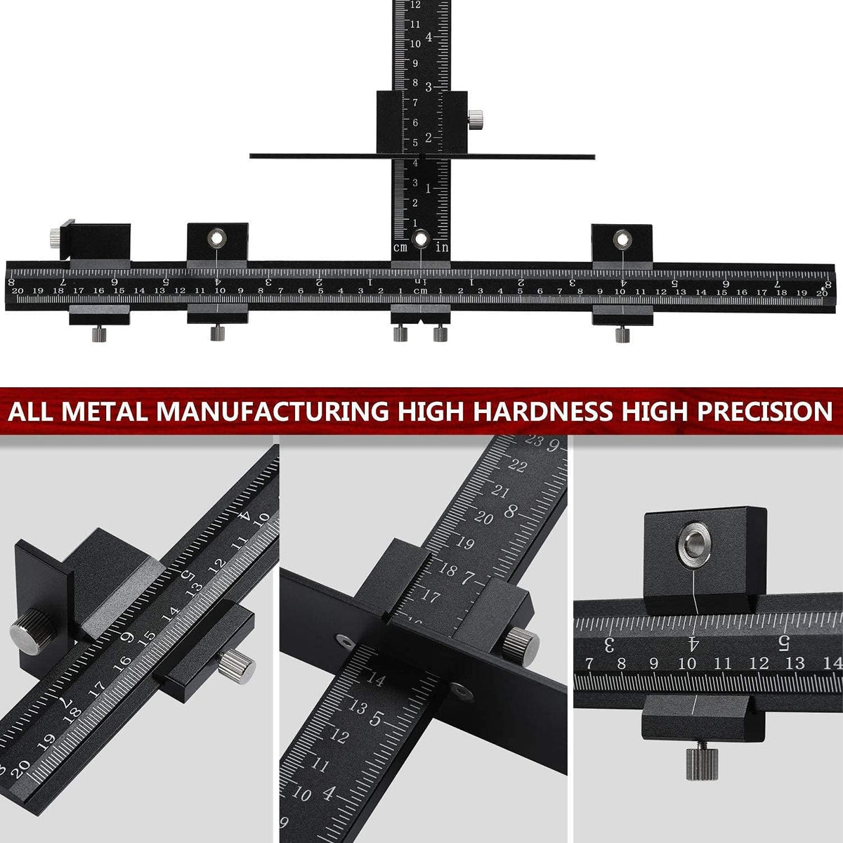 Aluminum Alloy Adjustable Drill Guide Template Tool for Cabinet Hardware Installation R795
