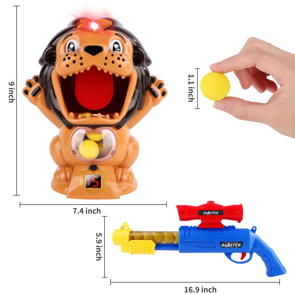 Hungry Feeding Game (Lion) Toy Guns Shooting Games with Electronic Target N353