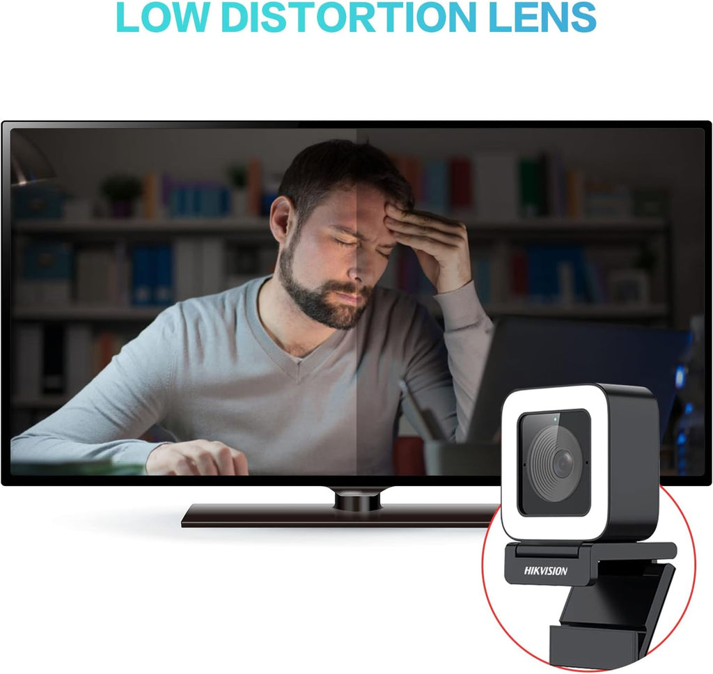 4K HD Webcam with Light Microphone, 2 Built-in Noise Reduction Mics, Autofocus, 30fps Type C USB2.0, with Tripod Z6717