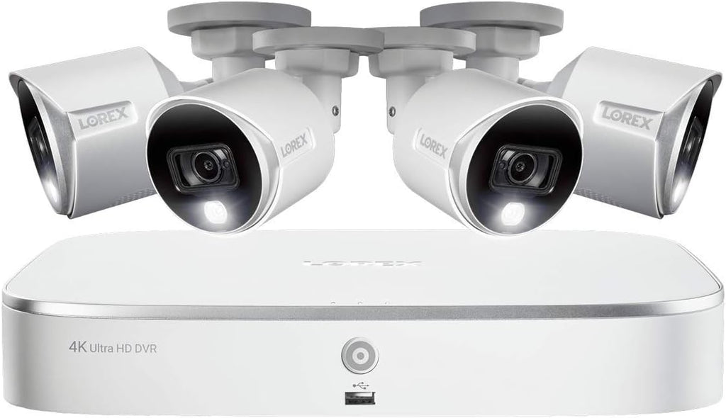 4K Weatherproof Security System with 4 Bullet Cameras and 2TB 8 Channel DVR W765508