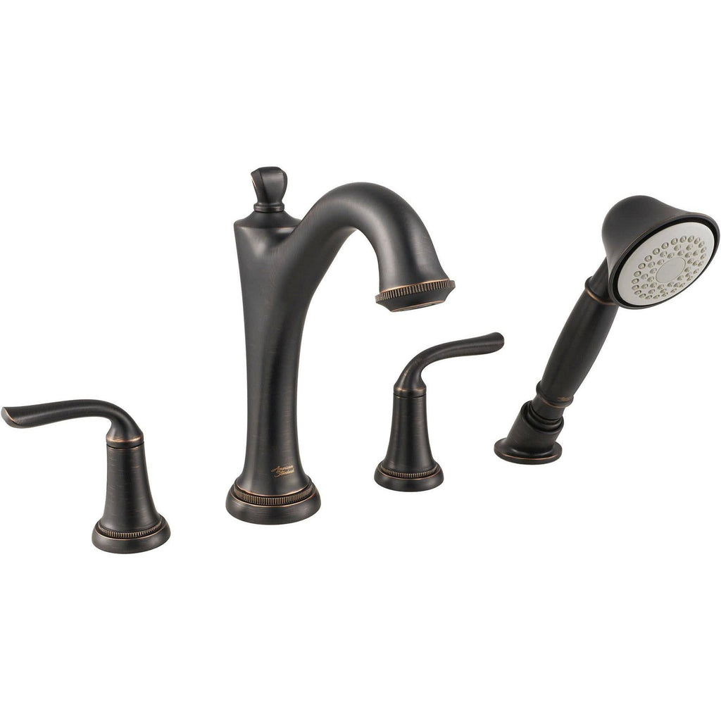 Brushed Nickel Roman Tub Faucet with Personal Shower W4736