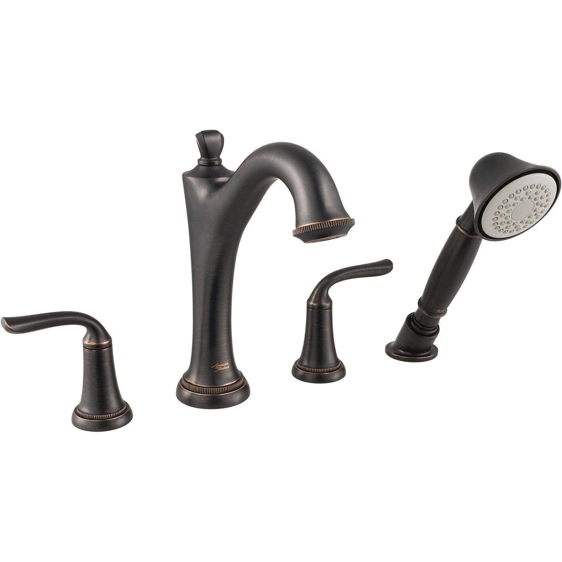 Brushed Nickel Roman Tub Faucet with Personal Shower W4736