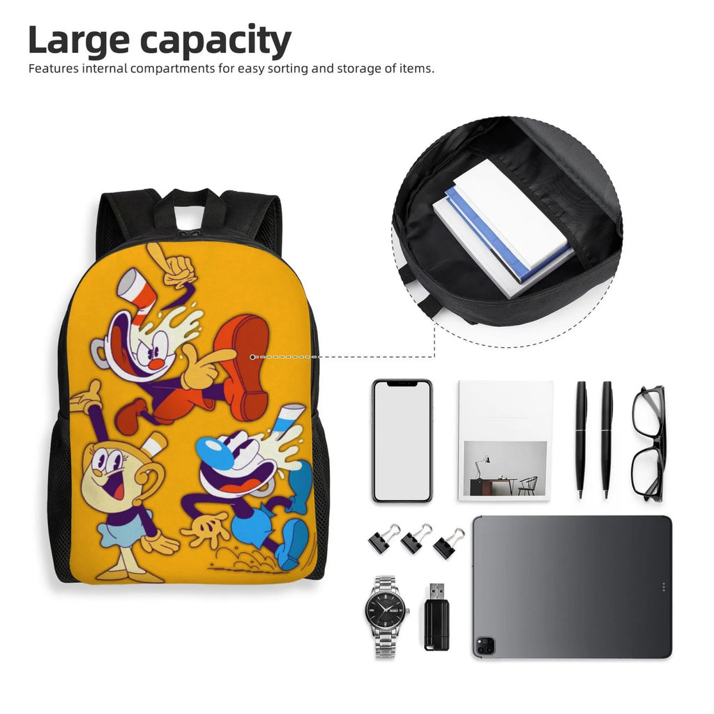 Cuphead Backpack Lightweight Unisex Daypack Bookbag Laptop Rucksack M39032