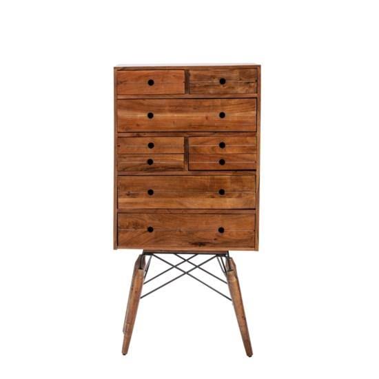 2 Door Metal & Wood Cabinet Q584